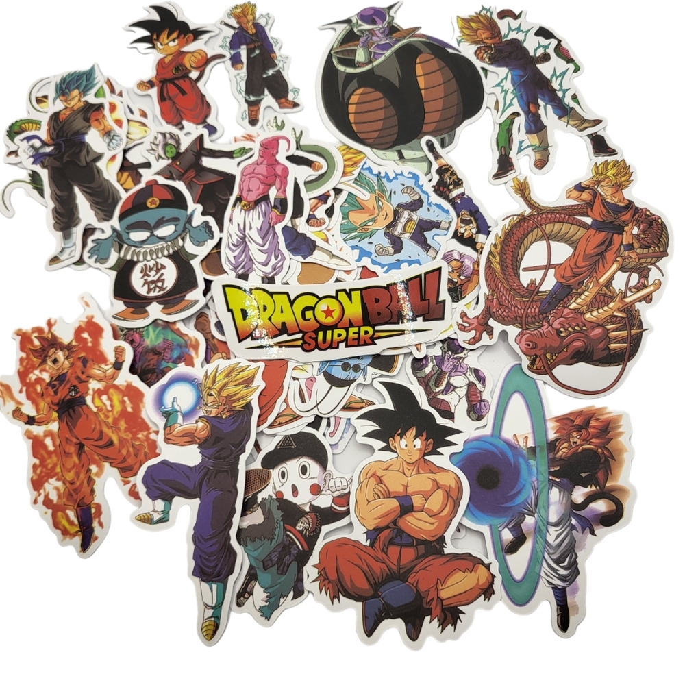 50pcs Cartoon Stickers Dragon Ball Super Anime for Laptop Luggage Bags